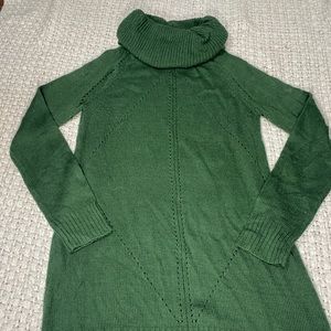 JESSICA KIDS GREEN TURTLE NECK SWEATER DRESS